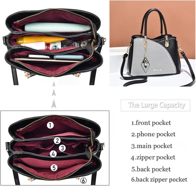 SiMYEER Purses and Handbags Top Handle Satchel Shoulder Bags Messenger Tote Bag for Ladies - Image 5